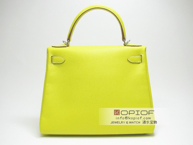 エルメス ケリー スーパーコピー28ヴォーエプソン ライム(金具:シルバー) her310